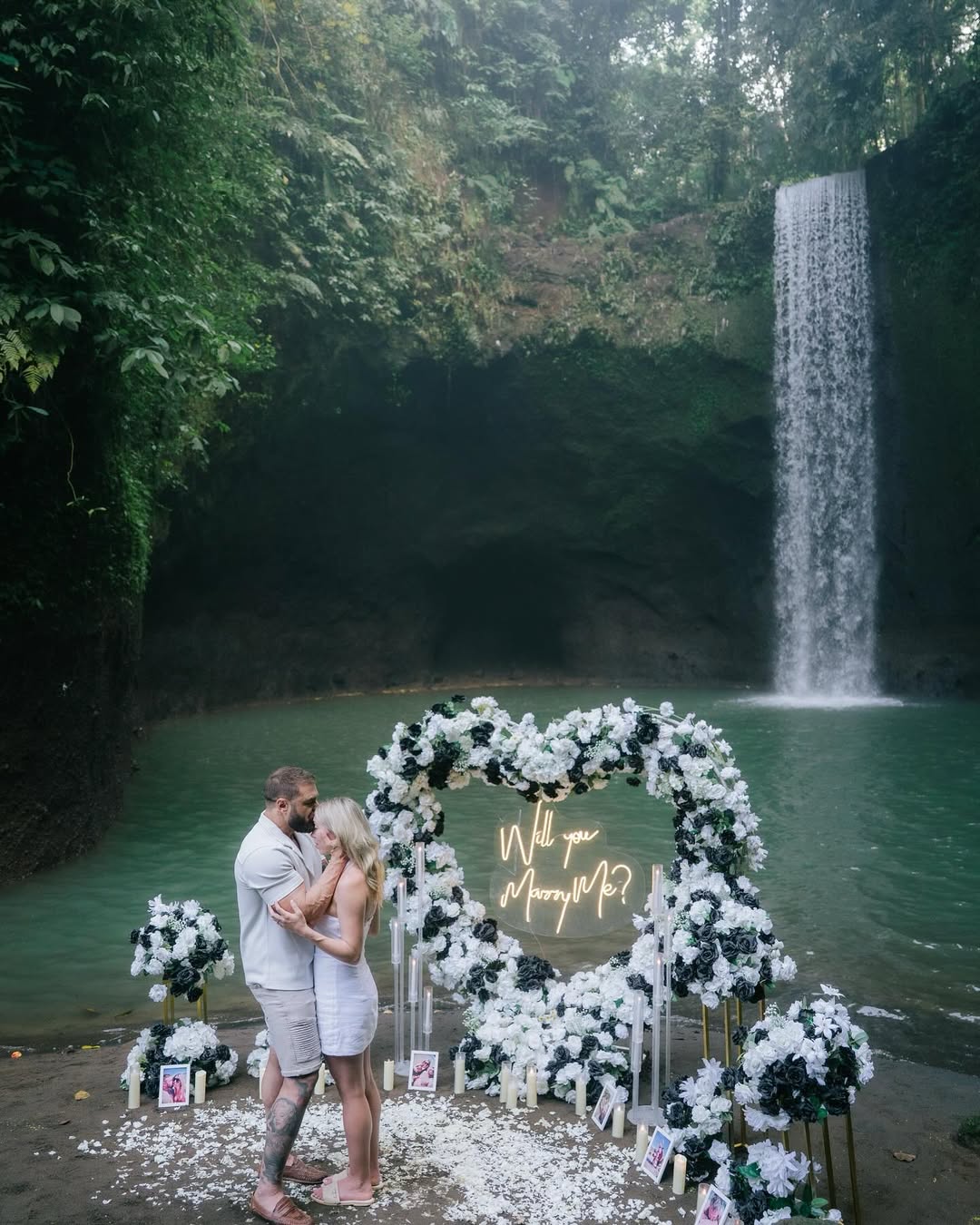 An Unforgettable Promise Beneath Nature’s Waterfal